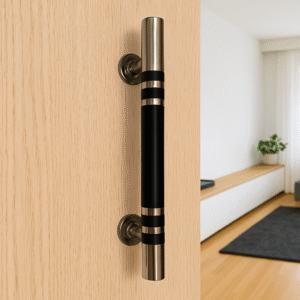 Ashardwarepk Pull door Handle Round Black and Brown
